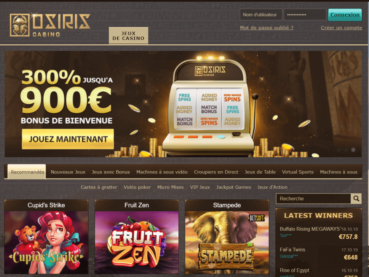 Casino Osiris bonus