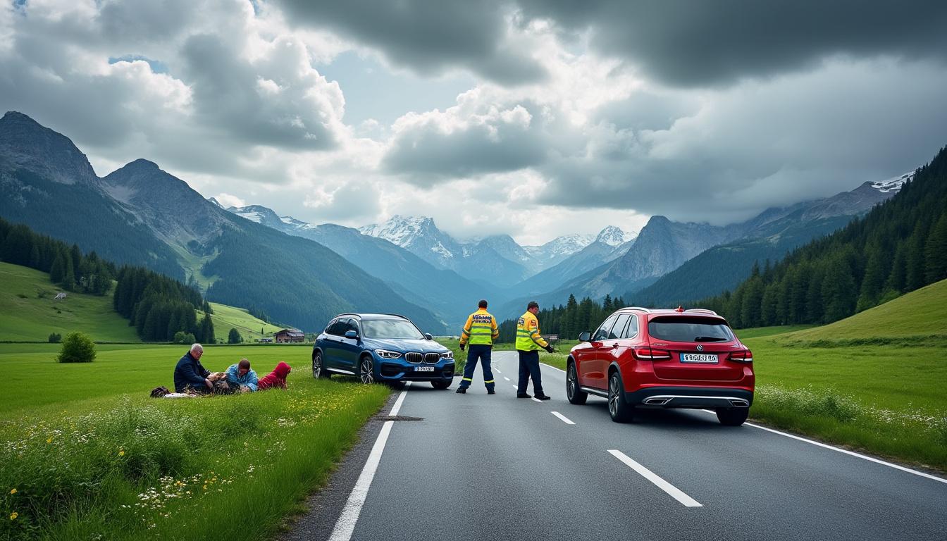 un grave accident s'est produit en suisse normande impliquant deux véhicules. deux personnes ont été blessées lors de cette collision, mobilisant d'importants secours sur place.