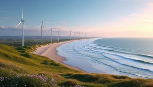 explorez l'impact des éoliennes sur le littoral normand, de fécamp à ouistreham : transformation des paysages, rôle dans la transition énergétique et développement durable.