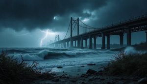 la tempête benjamin provoque la fermeture du pont de normandie, maintenue jusqu'à la nuit de jeudi à vendredi pour des raisons de sécurité. retrouvez toutes les informations sur la réouverture et les conditions de circulation.