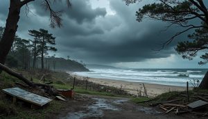 la tempête benjamin place la manche et la seine-maritime en vigilance orange. des rafales allant jusqu’à 161 km/h provoquent déjà des dégâts importants. restez informés des consignes de sécurité.