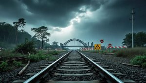 la tempête benjamin provoque d'importantes perturbations ferroviaires et la fermeture du pont de normandie. découvrez les conséquences pour les transports et le quotidien des habitants de la région.