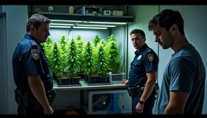 un havrais a été arrêté pour conduite sous l'emprise du cannabis. lors de l'enquête, la police a découvert une chambre de culture de cannabis à son domicile. découvrez les détails de cette affaire.