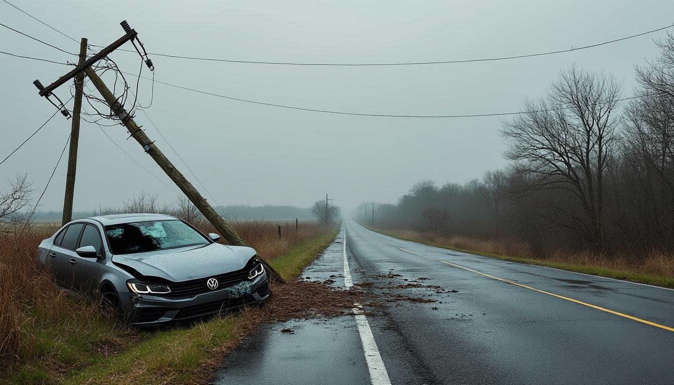 un homme de 40 ans est décédé tragiquement dans l'eure après une collision avec un poteau électrique. découvrez les circonstances de cet accident fatal.