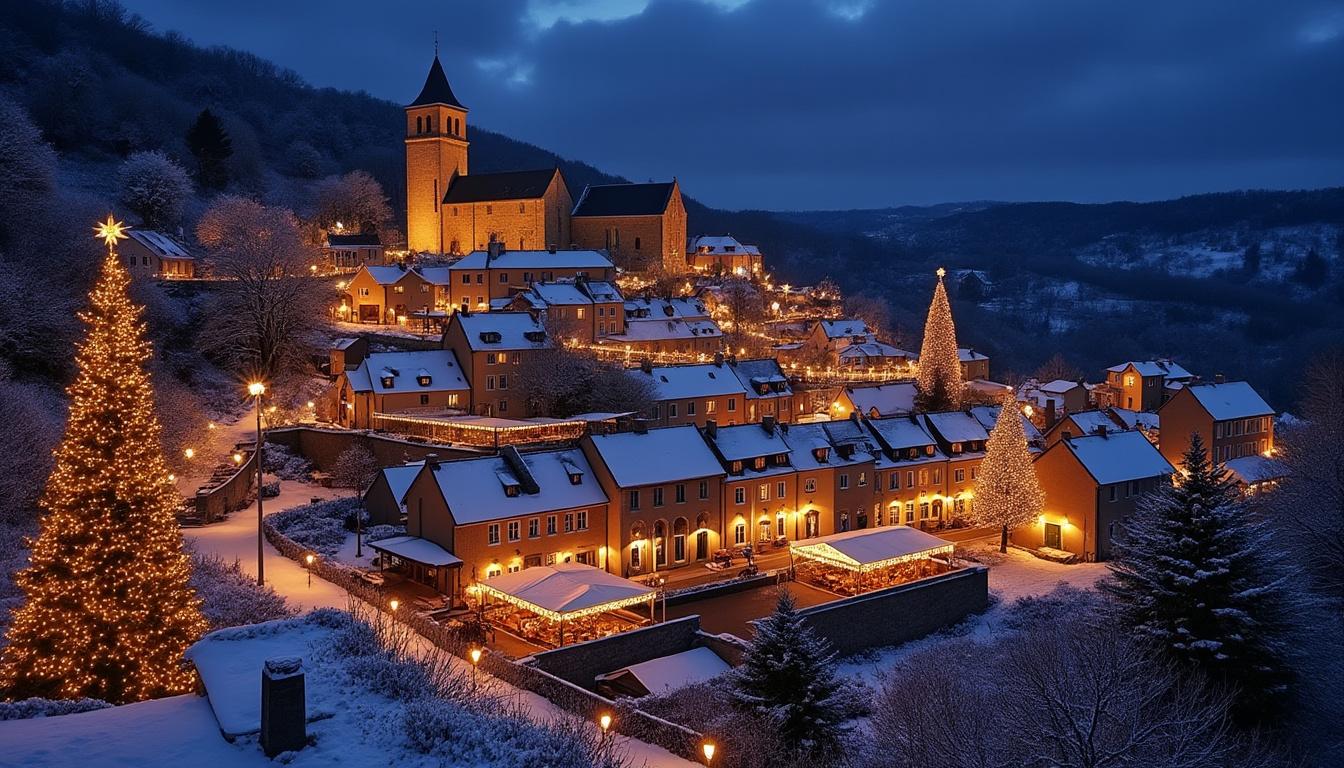 découvrez la magie de noël en normandie avec la colline de beauchêne illuminée par mille lumières, un spectacle féerique à ne pas manquer pour petits et grands.