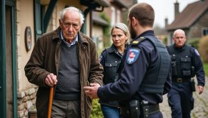 en normandie, un nonagénaire armé bloque l'entrée de son aide à domicile, nécessitant l'intervention de la bac pour calmer la situation tendue.