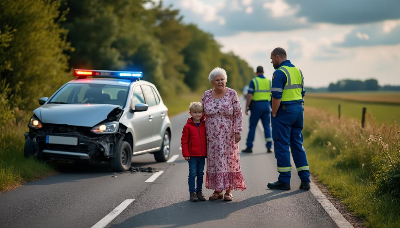 en normandie, une grand-mère et sa petite-fille de 3 ans ont été victimes d'un grave accident de voiture, soulevant l'inquiétude dans la communauté locale.
