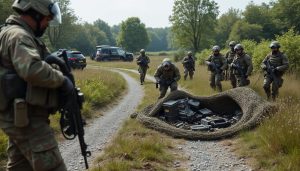 mobilisation exceptionnelle des gendarmes dans deux départements normands pour démanteler un important stock d'armes, renforçant la sécurité locale.