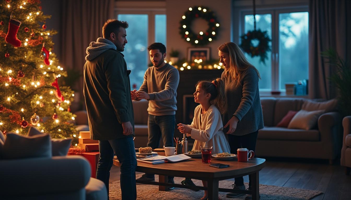 nuit de noël en normandie : un homme menace sa mère avec un couteau lors d'une vague de violences, plongeant la soirée dans la peur et le chaos.