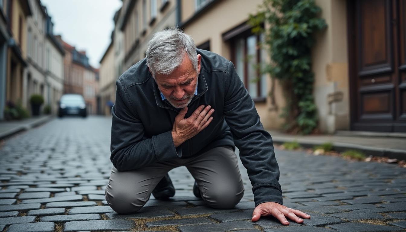 un homme s'effondre suite à un malaise cardiaque en pleine rue à sotteville-lès-rouen, attirant l'attention des passants et des secours.