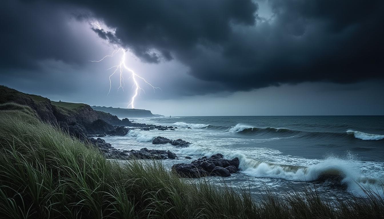 préparez-vous à des vents violents sur l'ouest de la normandie entre vendredi et samedi. suivez les mises à jour météo pour votre sécurité.