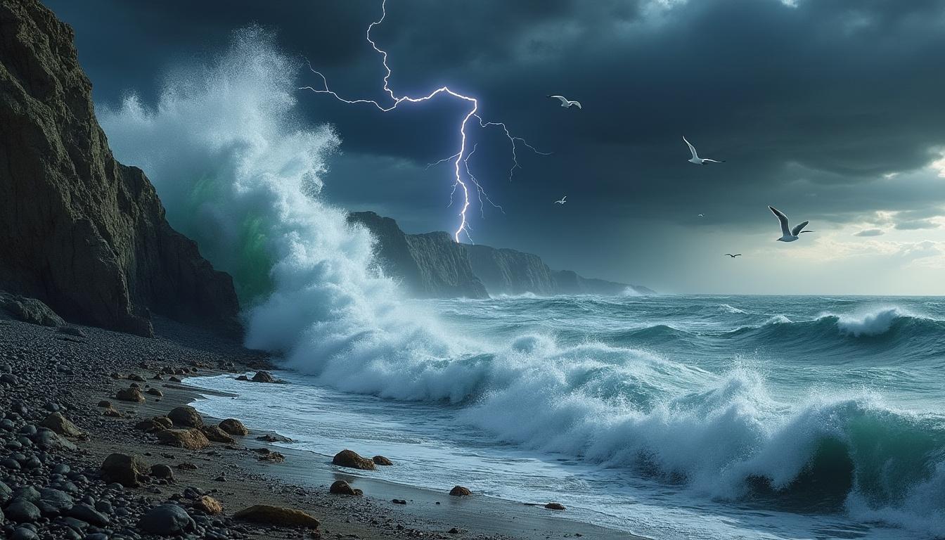 préparez-vous à des vents violents dans l'ouest de la normandie entre vendredi et samedi, avec des rafales pouvant causer des perturbations. restez informé et prenez les précautions nécessaires.