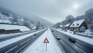 neige et verglas compliquent la circulation en bretagne et normandie. le préfet des yvelines recommande aux salariés de finir leur journée dès 15 heures pour éviter les risques.