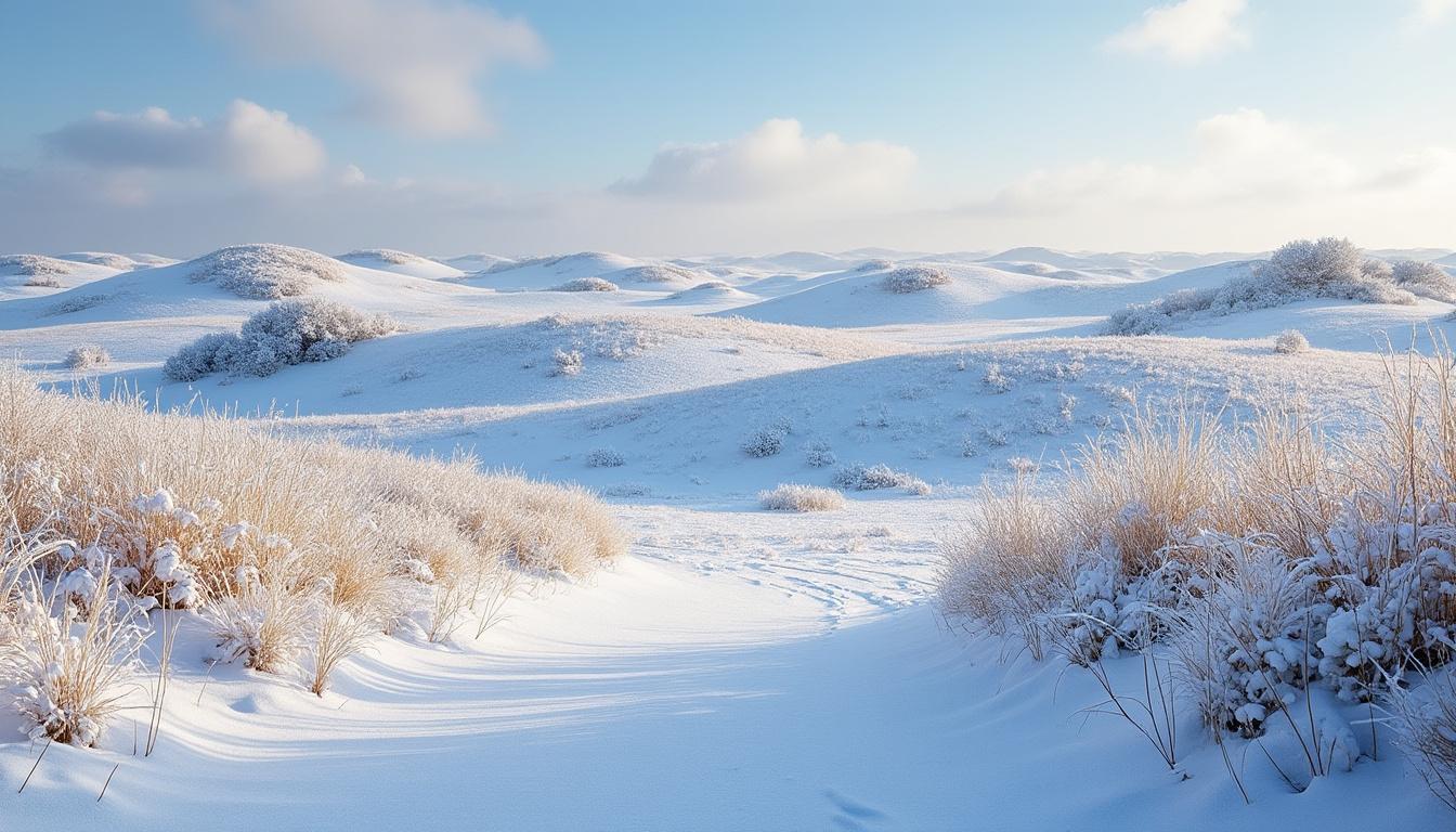 découvrez la normandie recouverte par une lave glaciale avec 70 cm de neige et un froid exceptionnel à -19°c, un phénomène météorologique inédit.