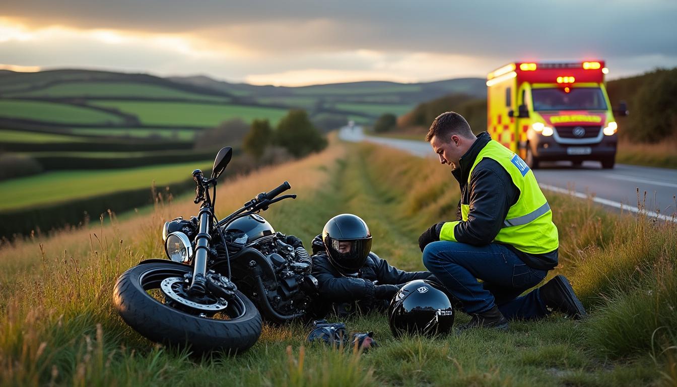 un tragique accident en normandie fait un mort : un motard de 26 ans perd la vie après une sortie de route. découvrez les détails de cet événement tragique.