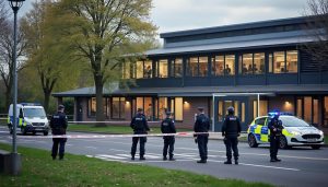 alerte à la bombe dans un lycée en normandie : 300 élèves confinés dans l'établissement et routes aux alentours coupées pour garantir la sécurité.