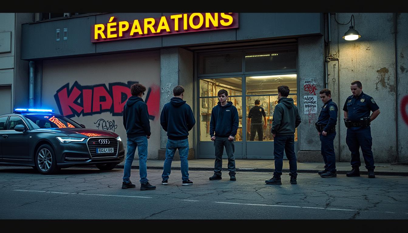 au havre, trois adolescents ont été placés en garde à vue après des actes de vandalisme visant un garage automobile, suscitant l'inquiétude dans la communauté locale.