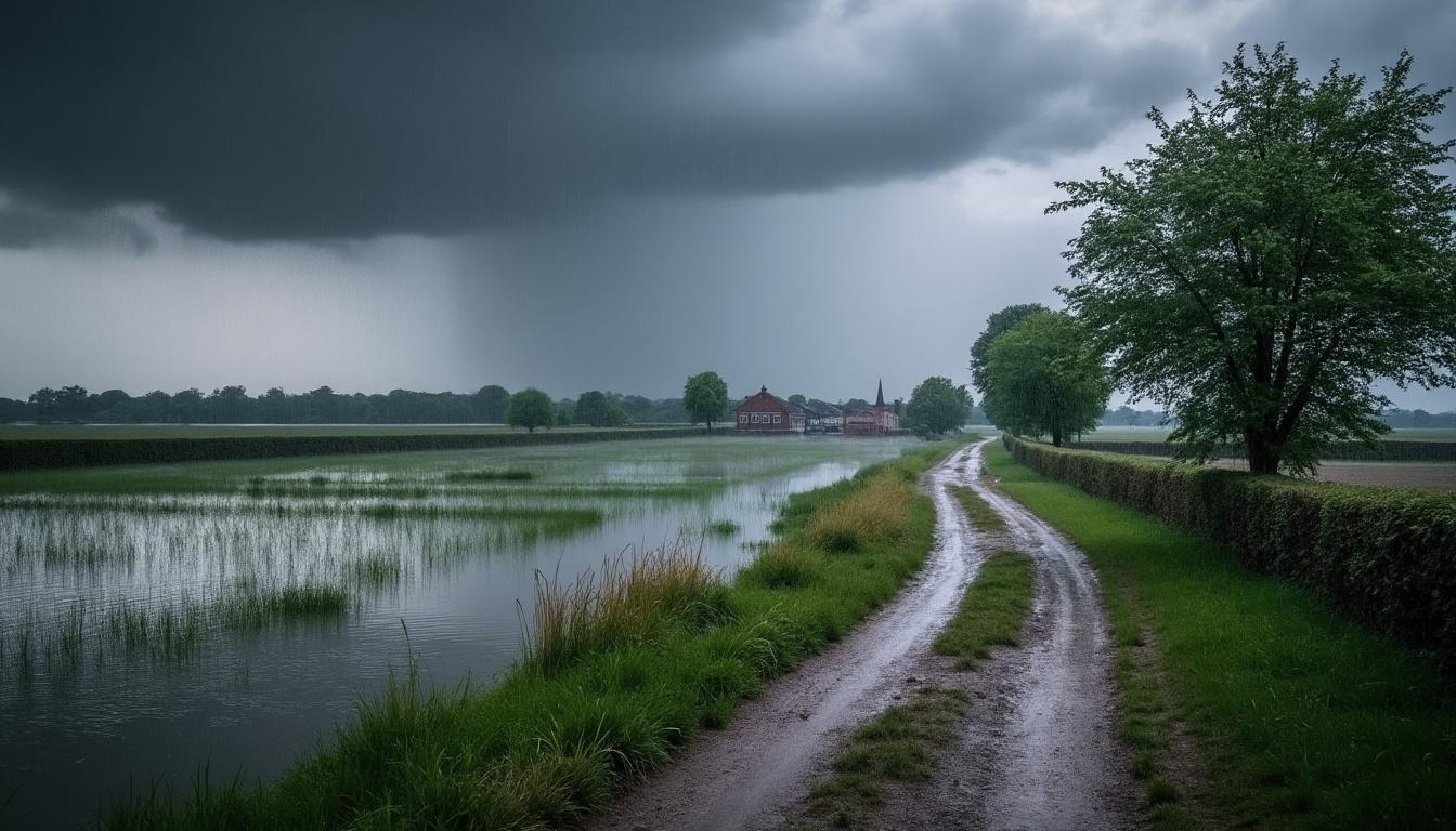crues en normandie : météo france active la vigilance orange sur l’orne en raison de la dépression pedro, prévoyant des risques importants d'inondations.