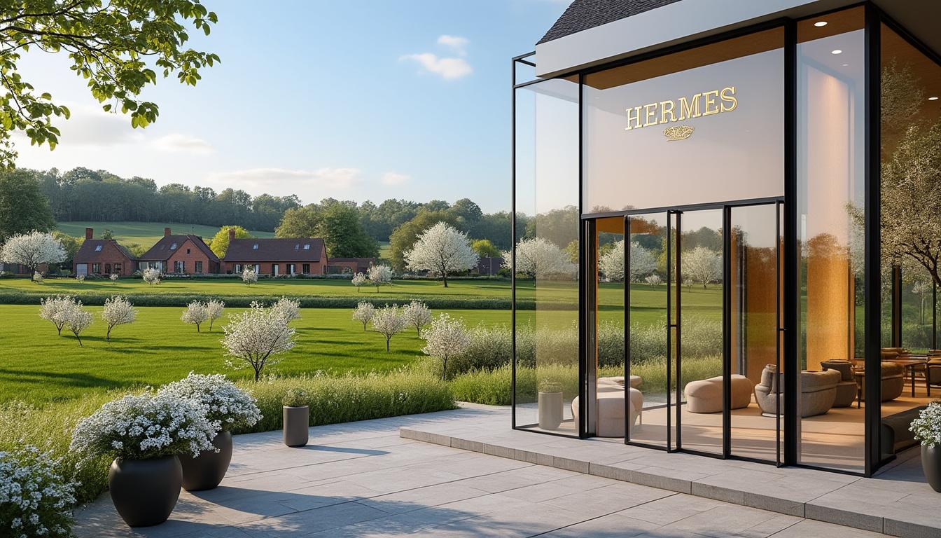 hermès ouvre une nouvelle maison de maroquinerie au cœur de la normandie, alliant savoir-faire traditionnel et élégance intemporelle, pour sublimer l'art du cuir.