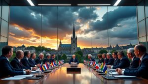 à caen, un sommet géopolitique majeur réunit des experts pour débattre des enjeux cruciaux d'un monde en pleine transformation.