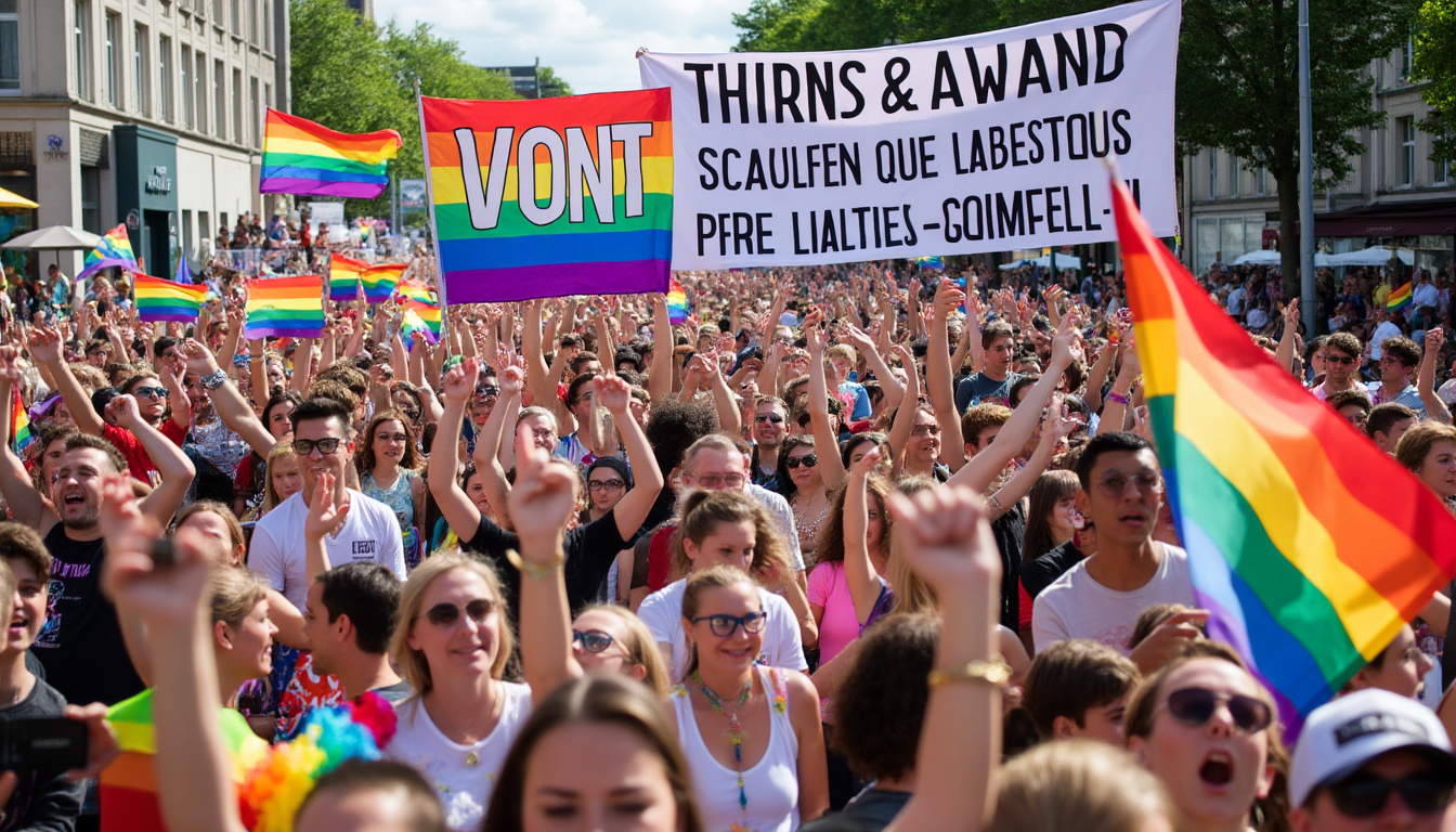 revivez la marche des fiertés à caen, un événement vibrant qui a réuni plus de 3 000 participants dans une célébration pleine de diversité et d'émotion.