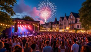 vivez la fête du 14 juillet à vire normandie avec un concert vibrant, un feu d’artifice spectaculaire et un bal populaire retrouvé pour célébrer ensemble la fête nationale.