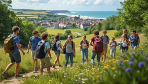 plongez dans l'aventure de seize jeunes de la maison des jeunes de saint-avé lors de leur découverte passionnante de la normandie, entre culture, histoire et nature.