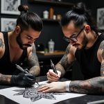 découvrez le travail unique de deux experts en tatouage noir et gris et réalisme japonais, maîtrisant l'art du détail et de la finesse pour des créations exceptionnelles.