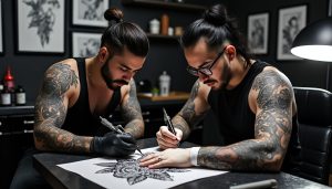 découvrez le travail unique de deux experts en tatouage noir et gris et réalisme japonais, maîtrisant l'art du détail et de la finesse pour des créations exceptionnelles.