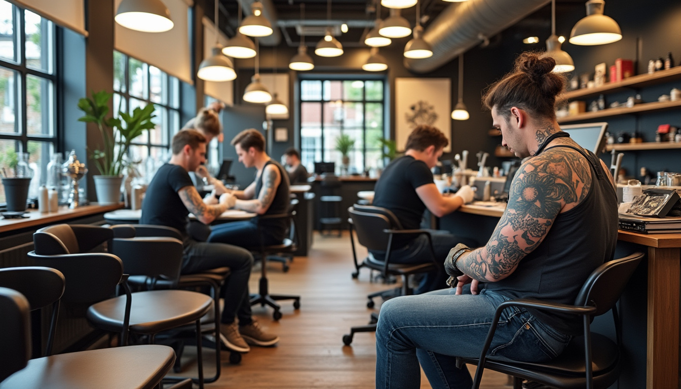 découvrez le travail unique de deux experts en tatouage noir et gris ainsi qu'en réalisme japonais, unissant leurs talents pour créer des œuvres d'art impressionnantes sur peau.