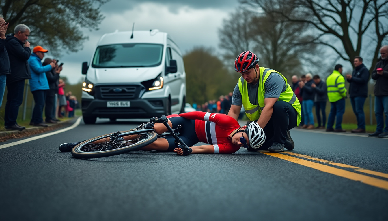 une course cycliste endeuillée : une bénévole de 67 ans décède après une collision tragique avec une camionnette lors de l'événement.