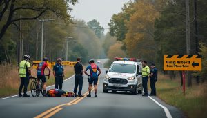 une course cycliste est endeuillée après la mort tragique d'une bénévole de 67 ans, victime d'une collision avec une camionnette.