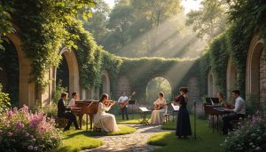 découvrez un voyage musical unique au clos des fées de paluel, mêlant harmonies anciennes et créations contemporaines pour une expérience sonore inoubliable.