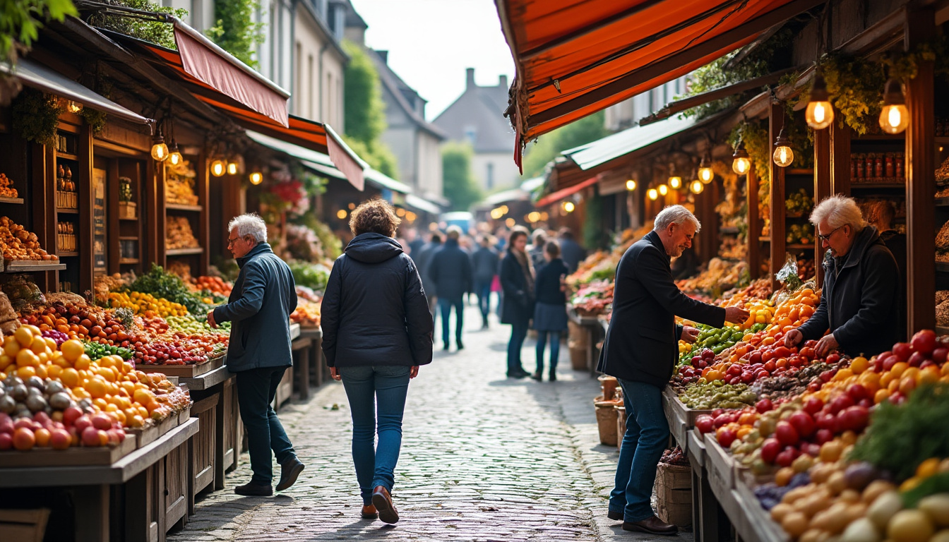 découvrez ce marché normand, une institution locale qui séduit autant les habitants que les visiteurs par son ambiance authentique et ses produits de qualité.