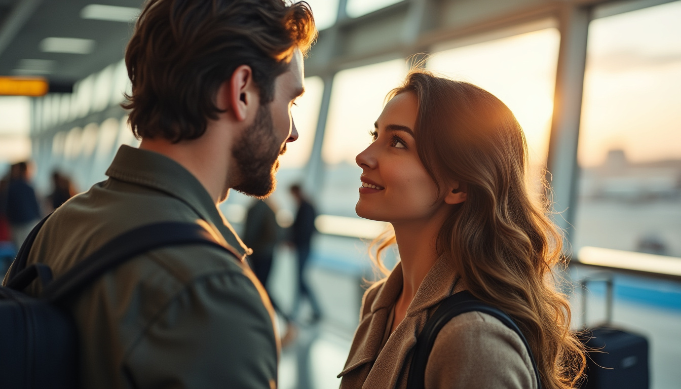 découvrez l'histoire touchante d'une normande dont la vie bascule grâce à un amour au premier regard à l'aéroport, une rencontre pleine d'émotion et de destin.