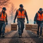trois bénévoles de vire normandie acheminent des dons essentiels pour soutenir les victimes des incendies en gironde, apportant aide et solidarité sur le terrain.